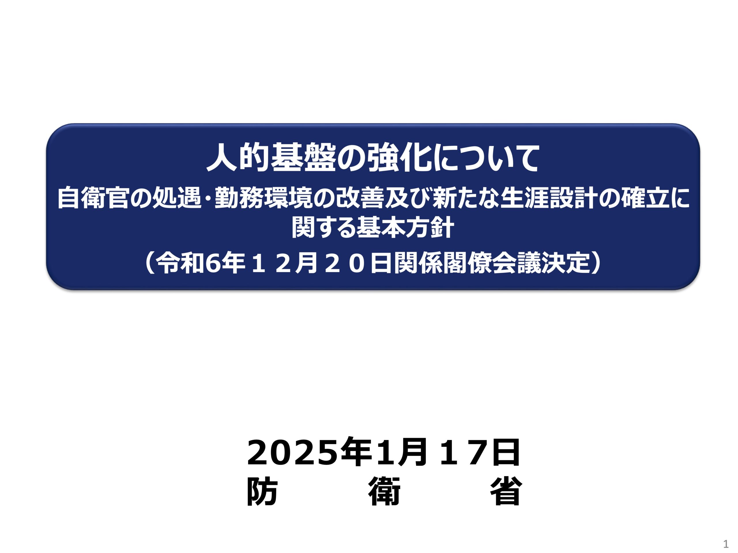 関係閣僚会議の処遇改善方針
