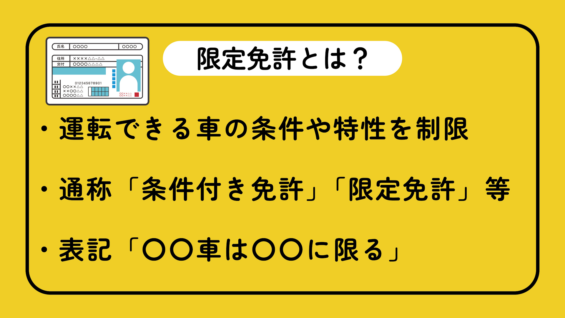 限定免許の概要