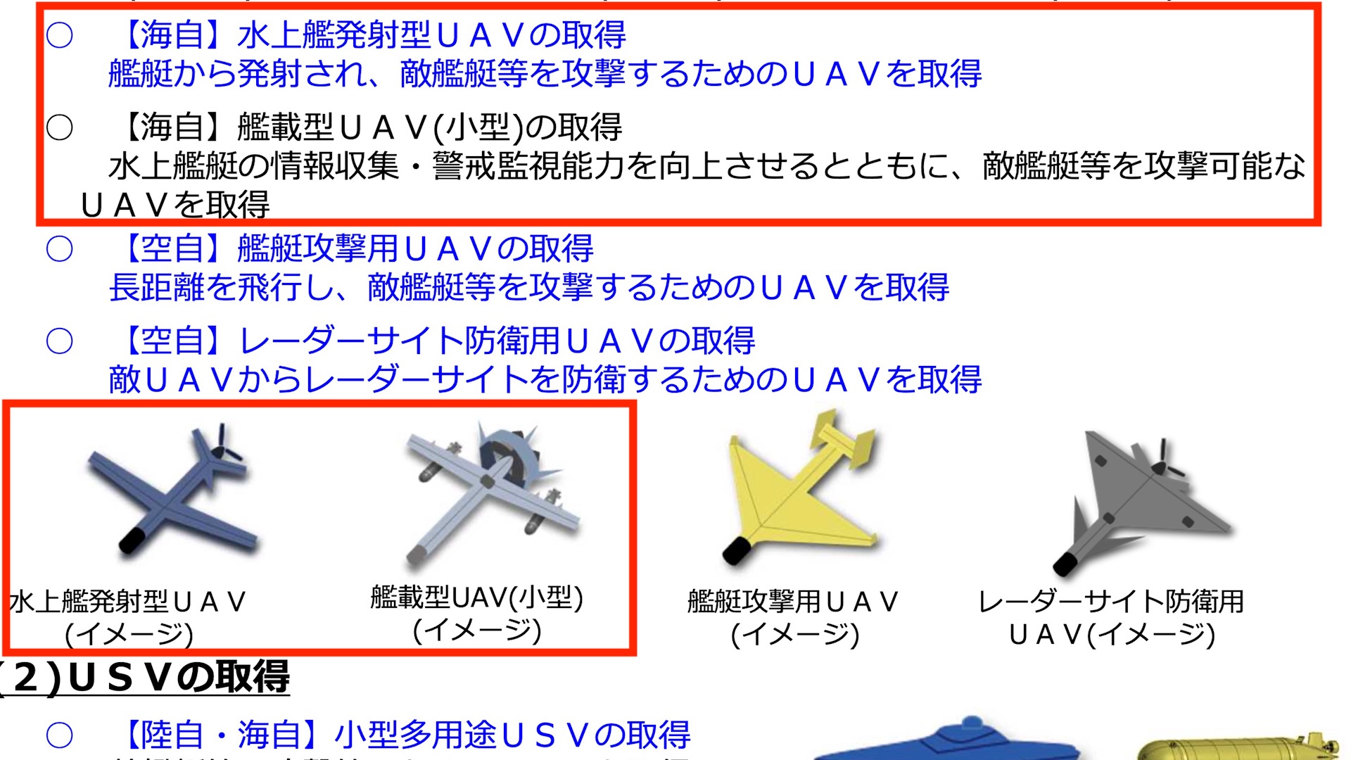 海自のSHIELD用UAV