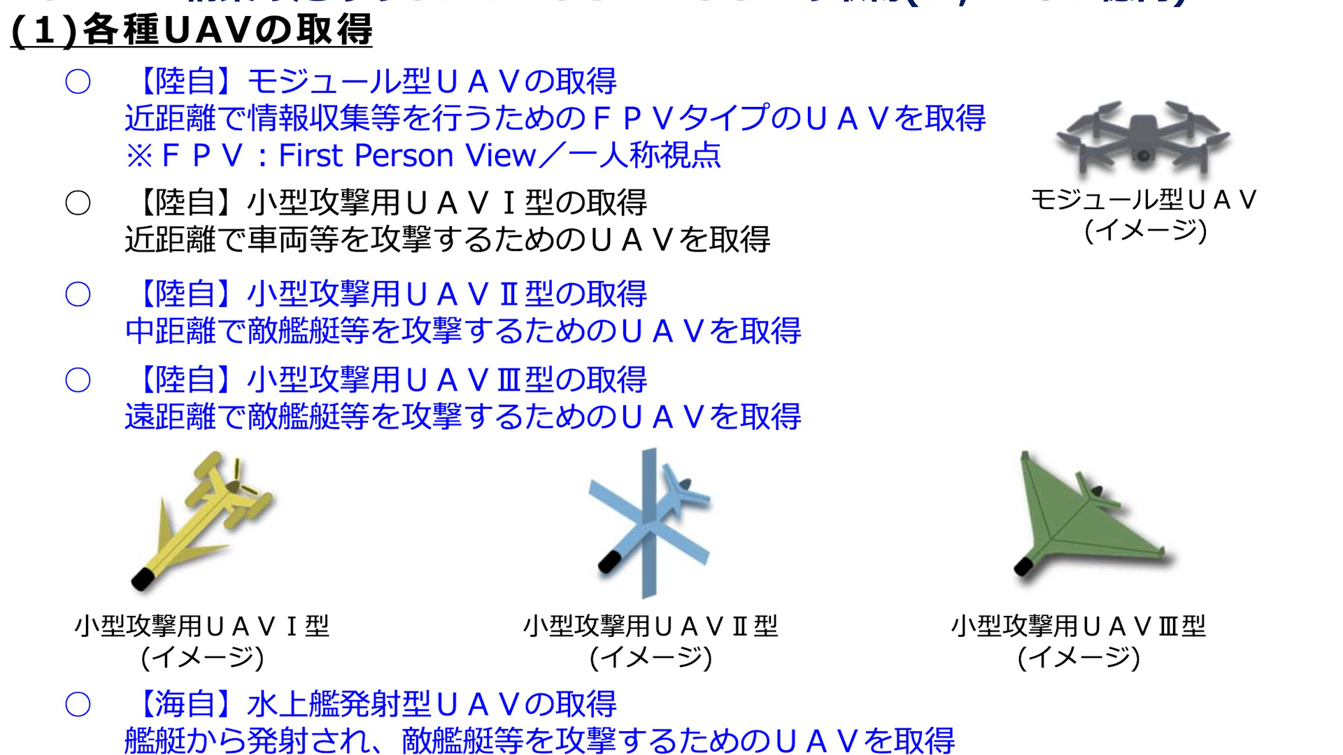 陸自のSHIELD用UAV