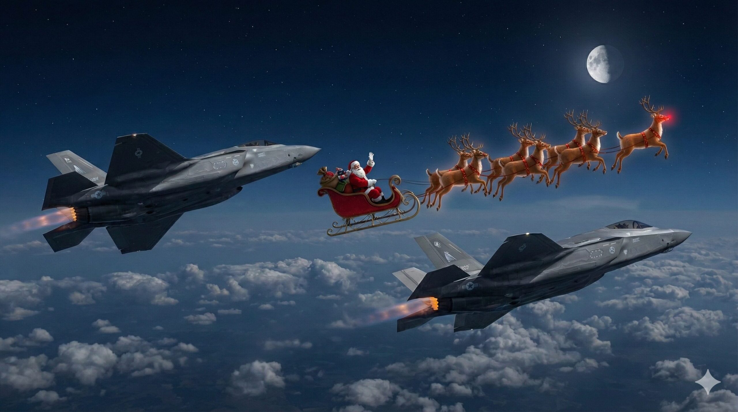 F-35とサンタ