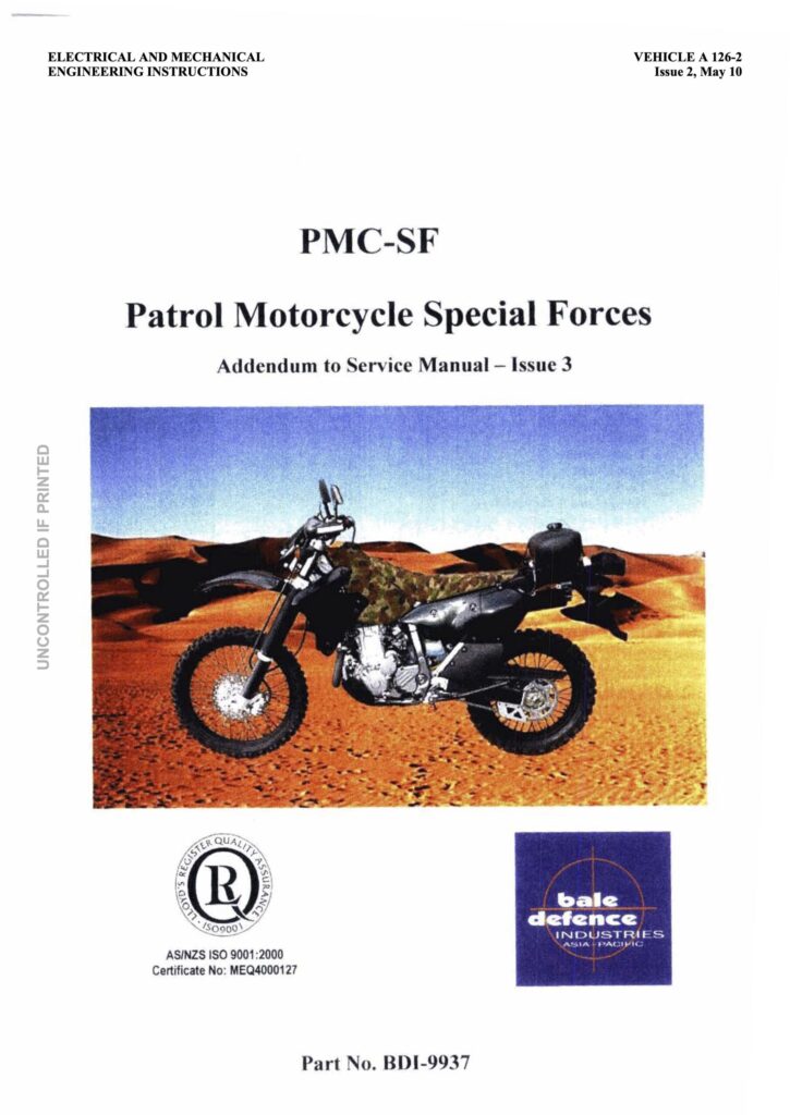 PMC-SF 整備マニュアル（Bale Defence Industries発行）